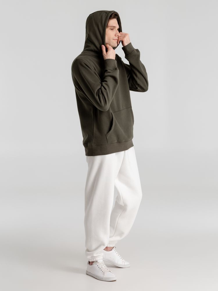 Толстовка с капюшоном унисекс King, хаки-5