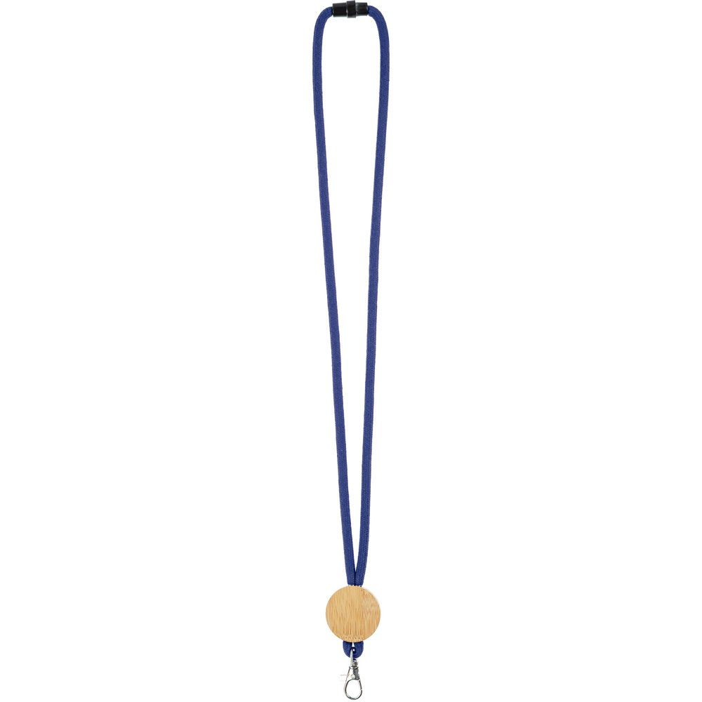 Шнурок для бейджа Tube Wood, синий-1