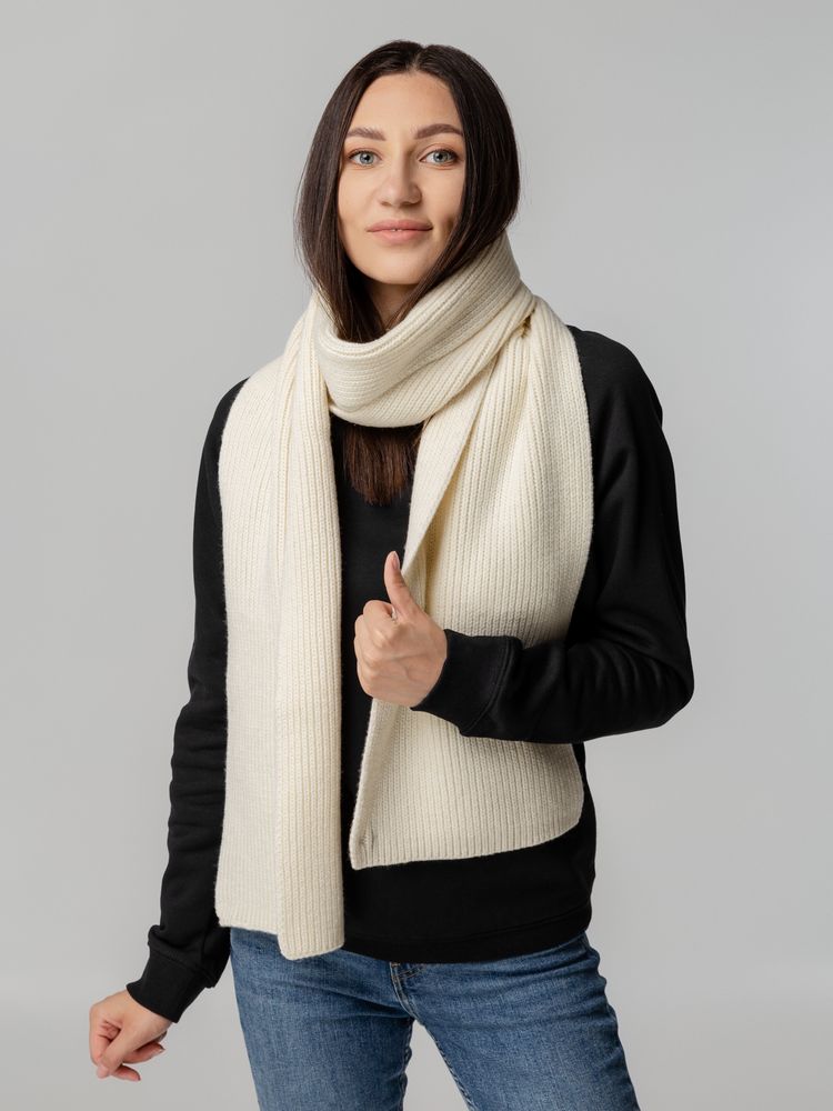 Шарф Tommi, молочно-белый (ванильный)-3