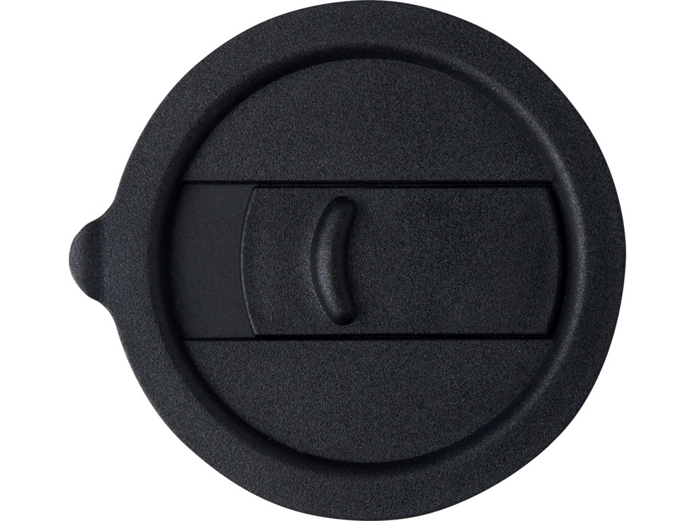 Java керамическая кружка емкостью 330 мл с силиконовой оберткой и пластиковой крышкой - сплошной черный-3