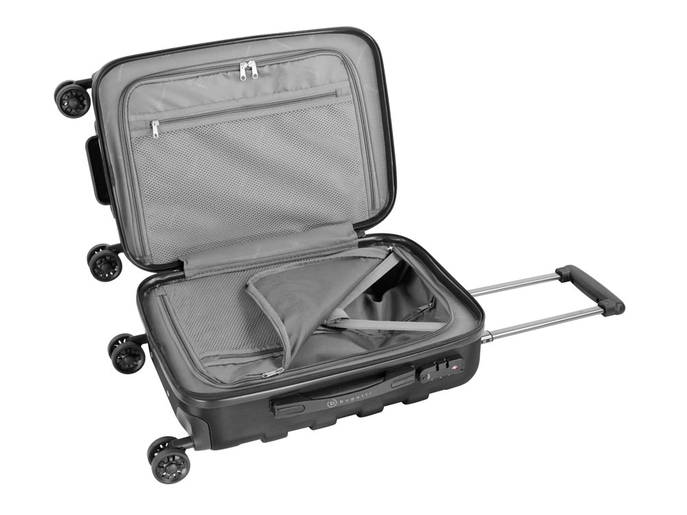 Чемодан BUGATTI Galatea, чёрный, поликарбонат / АБС-пластик, 36,5х24,5х56 см, 38 л-1