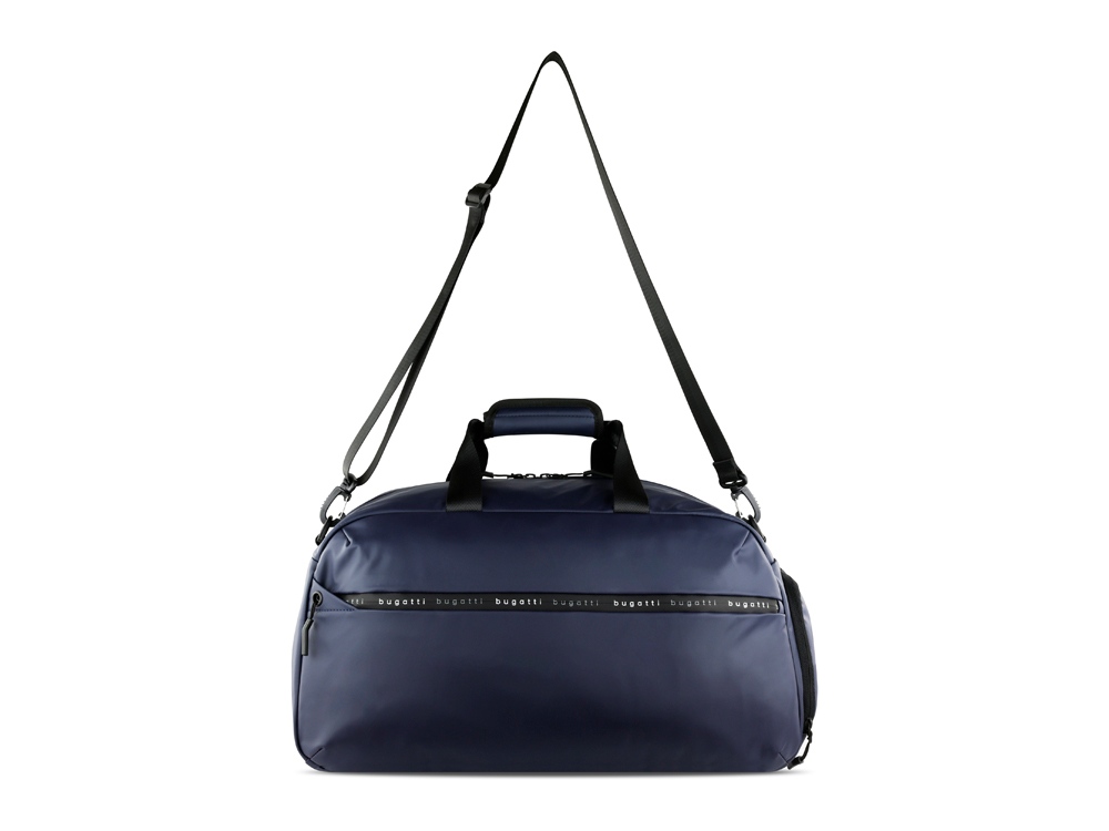 Сумка спортивная BUGATTI Blanc, синяя, тарпаулин/полиэстер, 52х26х27,5 см-5