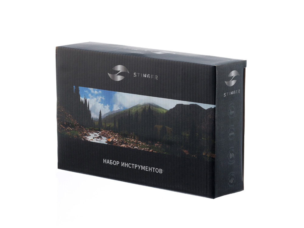 Набор инструментов Stinger, 13 инструментов, в пластиковом кейсе, 245х160x55 мм, серый-4