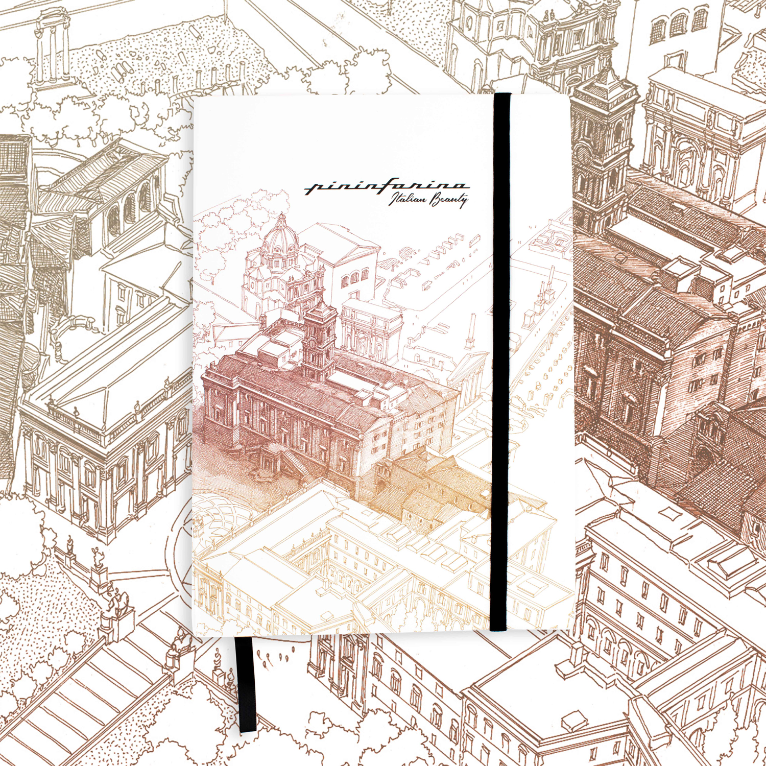 Блокнот линованный Pininfarina ITALIAN BEAUTY ROMA из каменной бумаги, А5-1