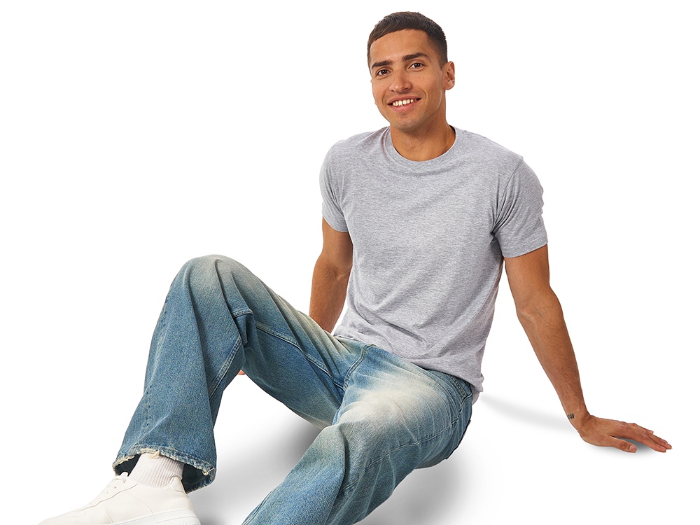 Футболка Super Club мужская, серый меланж-1