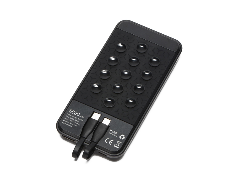 Портативное беспроводное зарядное устройство Octopus Air, 5000 mAh, черный-0