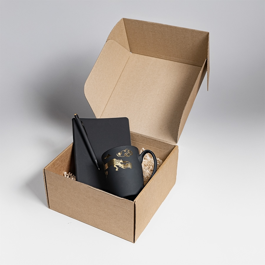 Набор подарочный ARISTOCRATIC: ежедневник, ручка, кружка; черный/золото, черный, золотистый-3