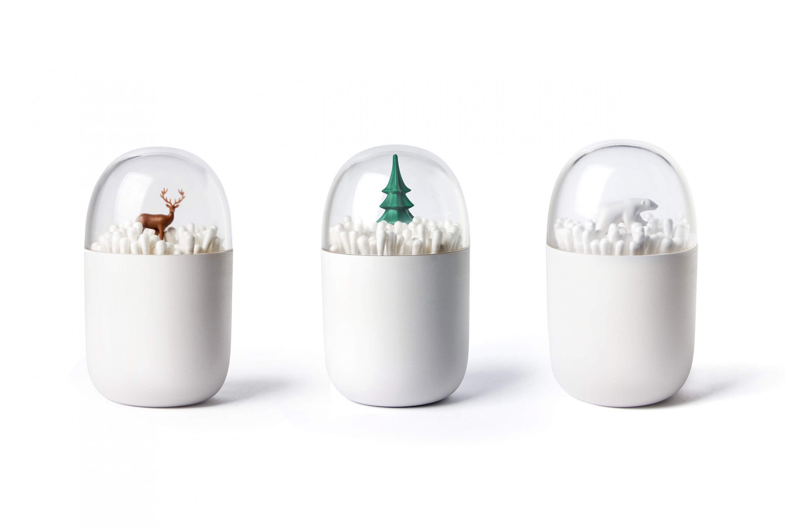 Контейнер для ватных палочек Deeryard, Белый-3