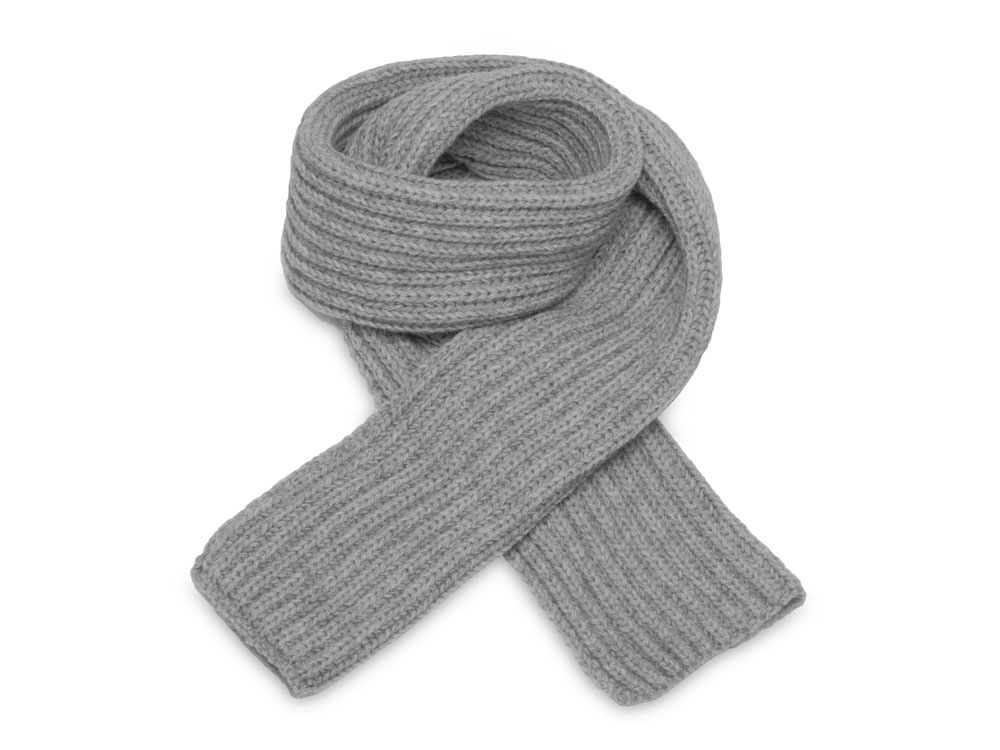 Шарф Nordend, крупный риб, серый меланж-3