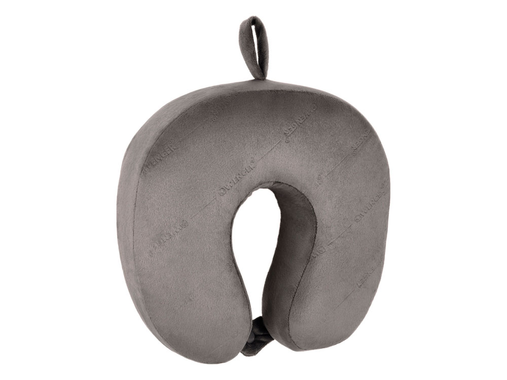 Подушка для самолета WENGER, с эффектом памяти, серая, флис-2