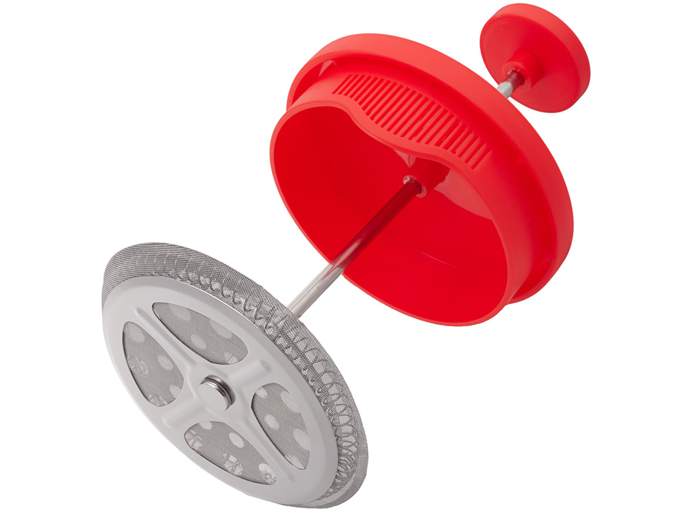 Пластиковый френч-пресс Intense, 600мл, красный-3