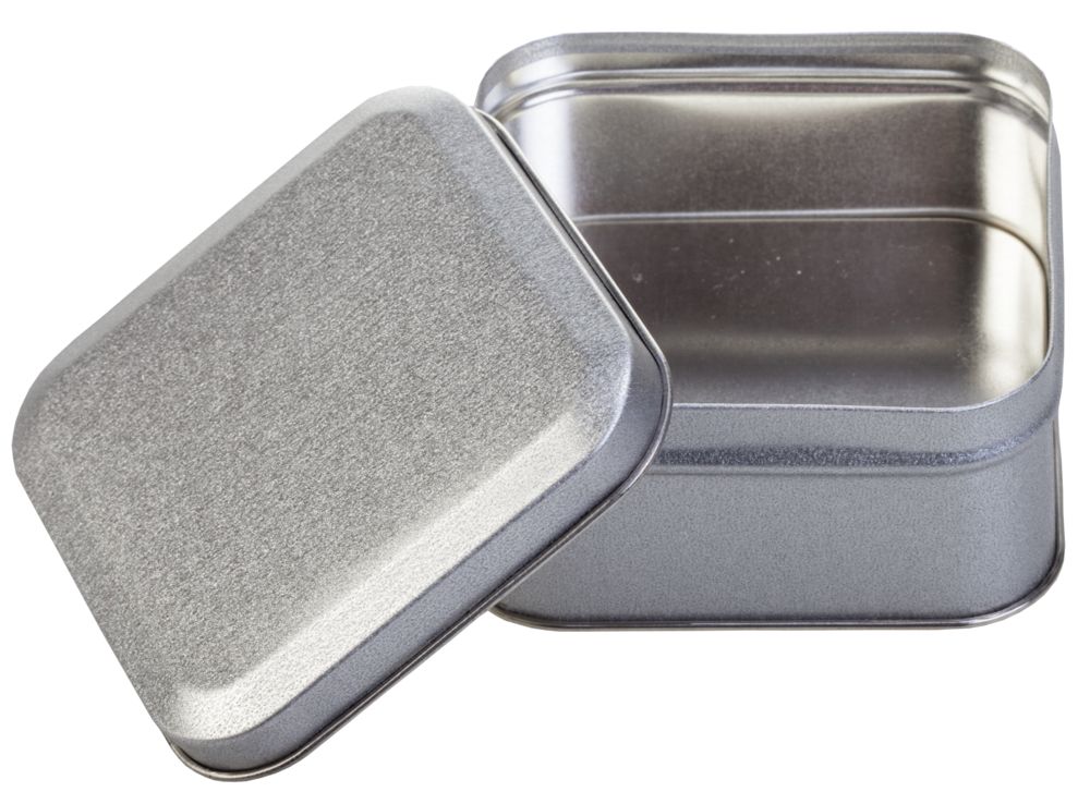 Коробка Pragmax S, квадратная, серебристая-1