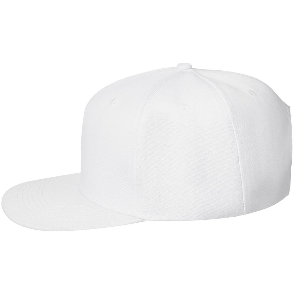 Бейсболка Snapback с прямым козырьком, белая-1