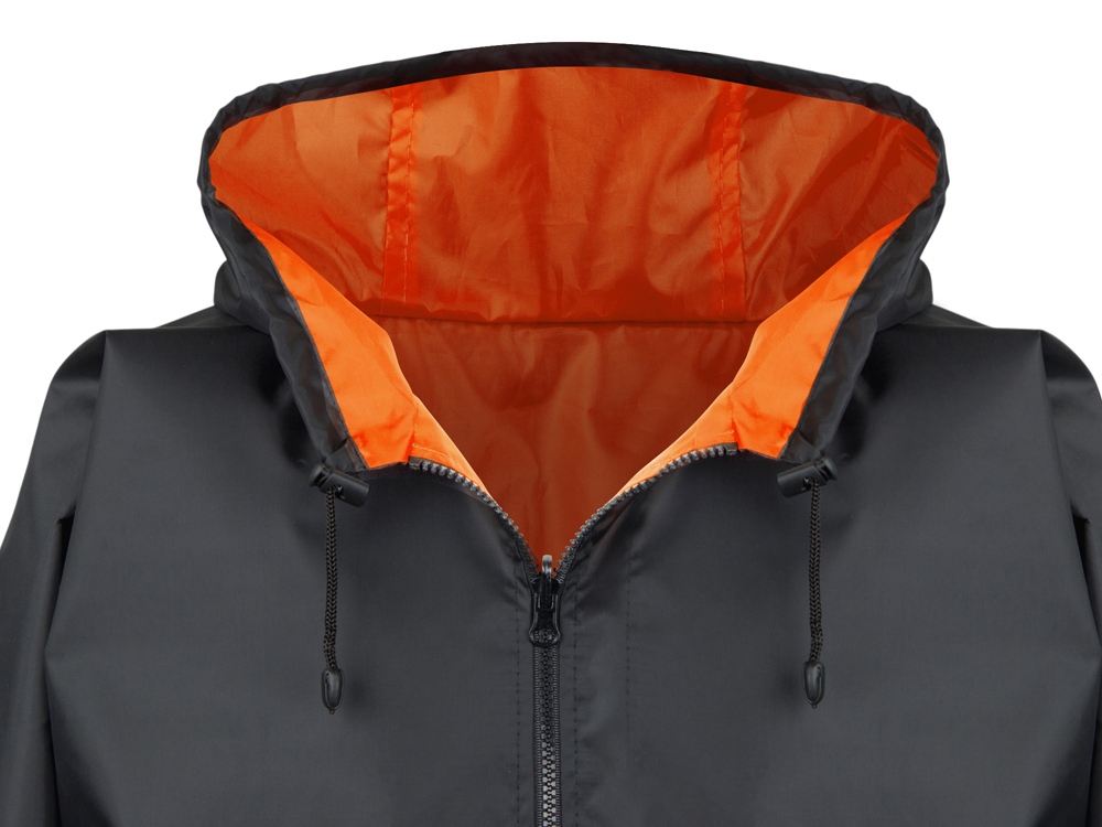 Дождевик Bi-color унисекс, оранжевый/черный-5