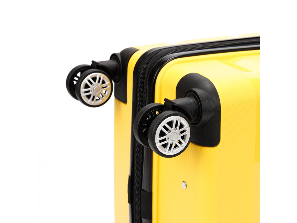 Чемодан TORBER В Отпуск, жёлтый, полипропилен, 40,5 х 25 х 62,5 см, 55 л-8
