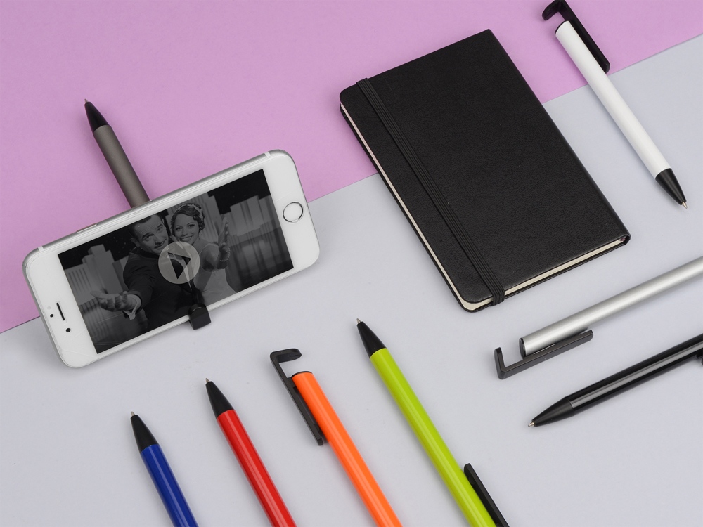 Ручка-подставка шариковая Кипер Металл, белый-4