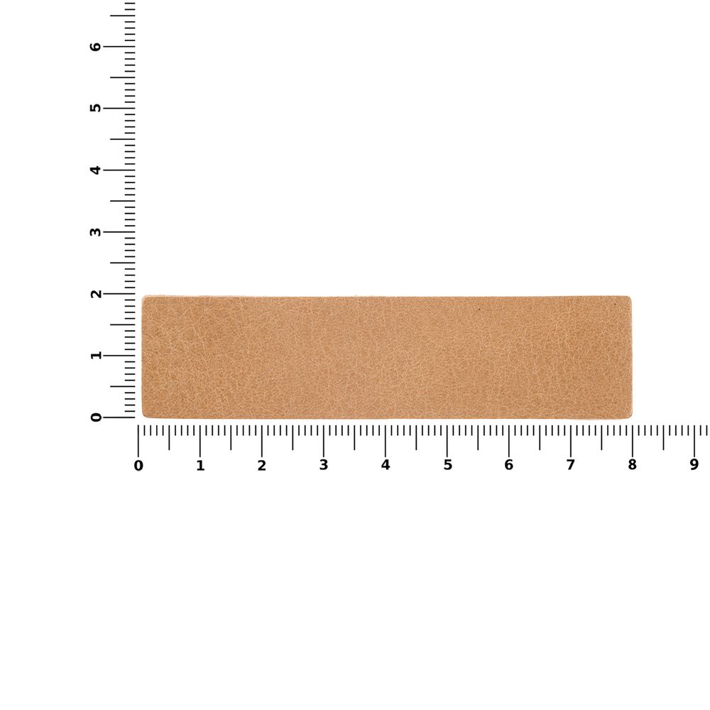 Лейбл кожаный Pasek, S, бежевый-2