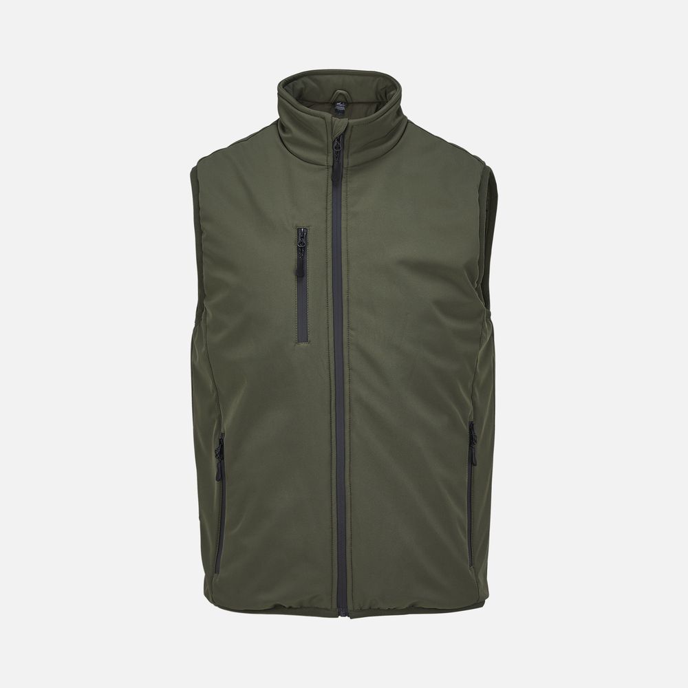 Жилет софтшелл унисекс Falcon BW, темный хаки-1