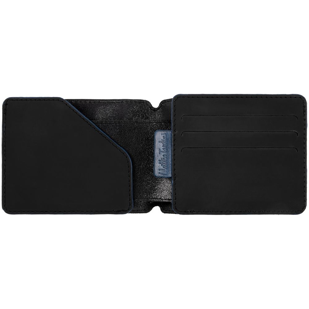 Портмоне Arrival, черное с синим-2