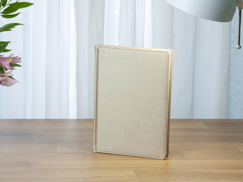 Ежедневник недатированный А5 Velvet, золотой-1