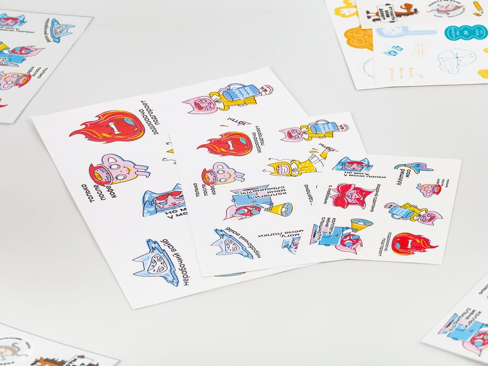 Наклейки ПВХ Sticker Pack на заказ, S-1