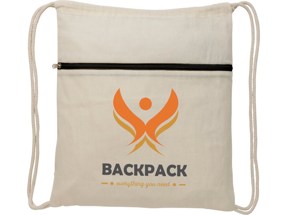 Рюкзак Oregon на молнии с кулиской, натуральный/черный-5