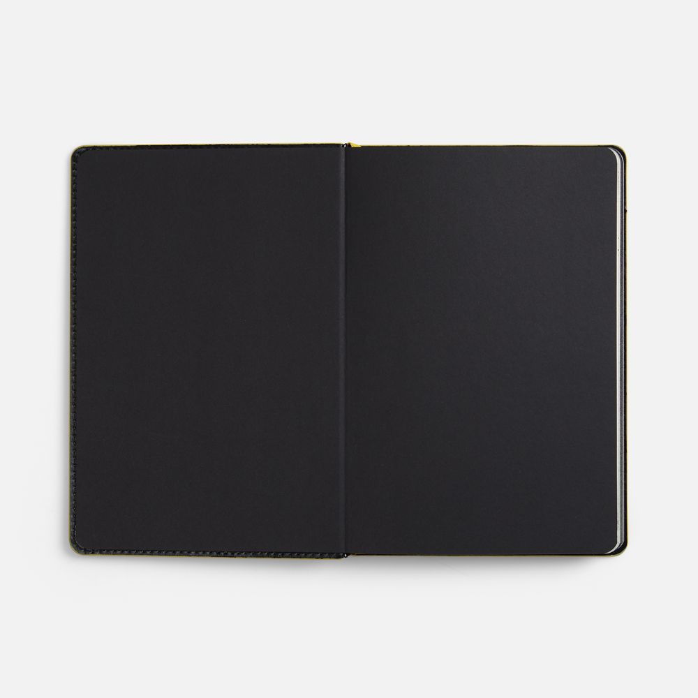 Ежедневник Alanis, недатированный, черный с желтым-3