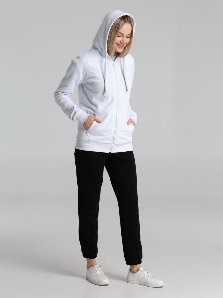 Толстовка на молнии с капюшоном Siverga Heavy 2.0, белая-7