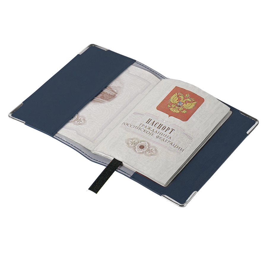 Обложка для паспорта Luma,темно-синяя, темно-синий-3