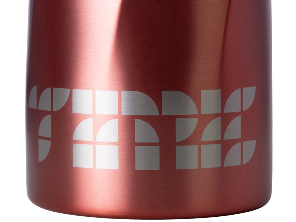 Бутылка для воды Athletica, 1000 мл, нержавеющая сталь, красный (гравировка)-1