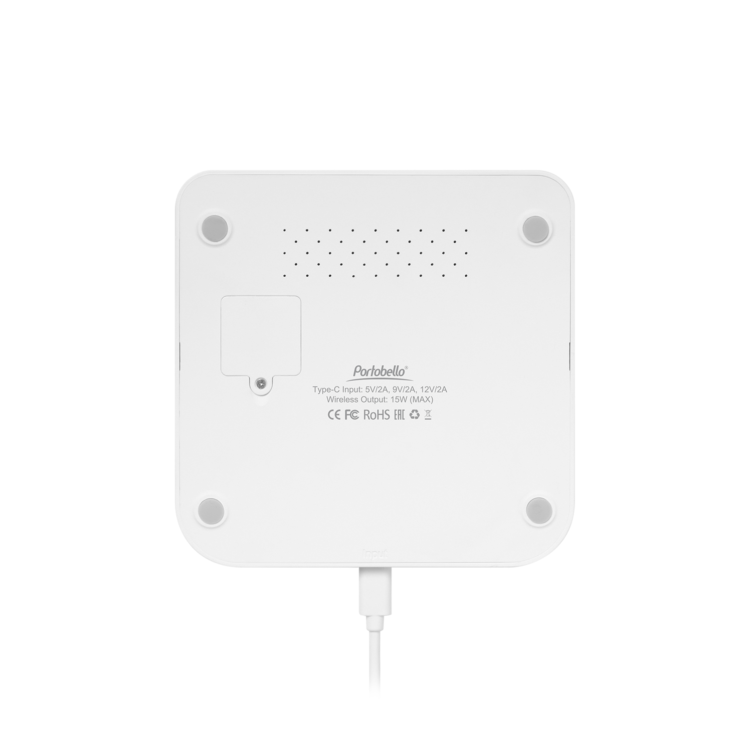 Зарядная станция с часами 15W Ригель (Rigel), белая-3