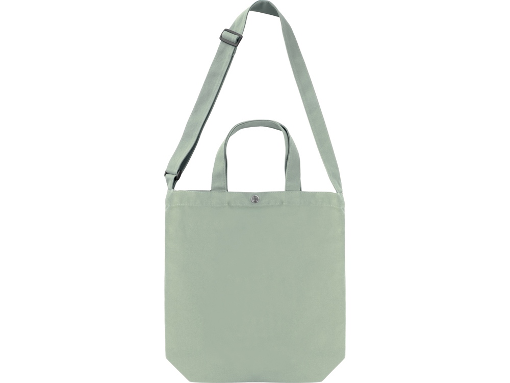 Сумка Helfer из хлопка на кнопке с регулирующейся лямкой, оливковый-4