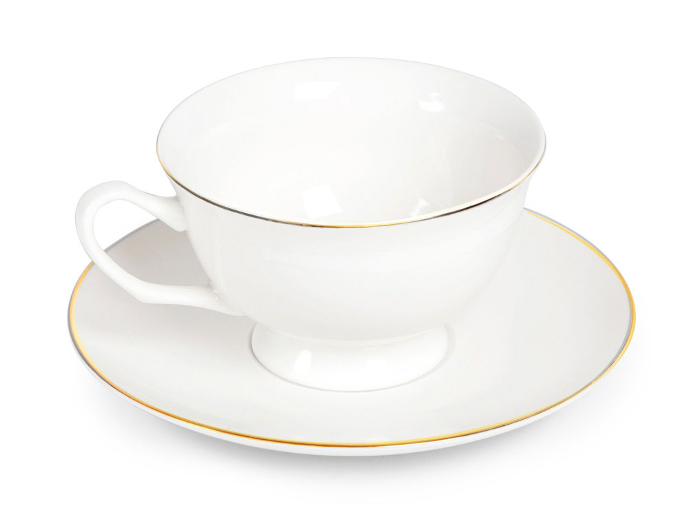 Чайная пара с золотой каймой, 200мл-1
