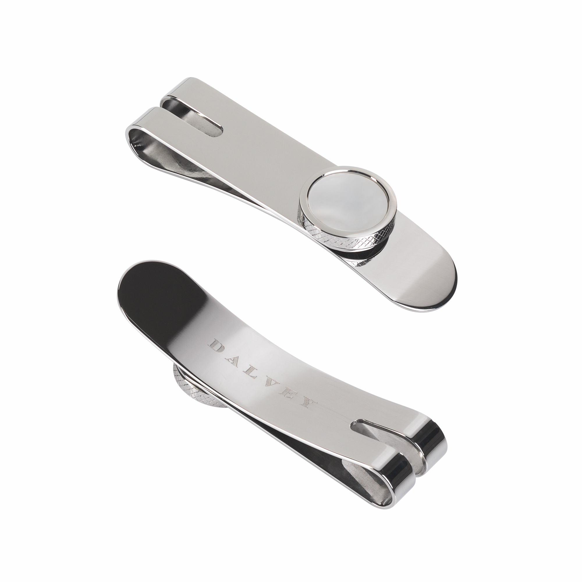 Зажим для денег, вставка перламутр-0