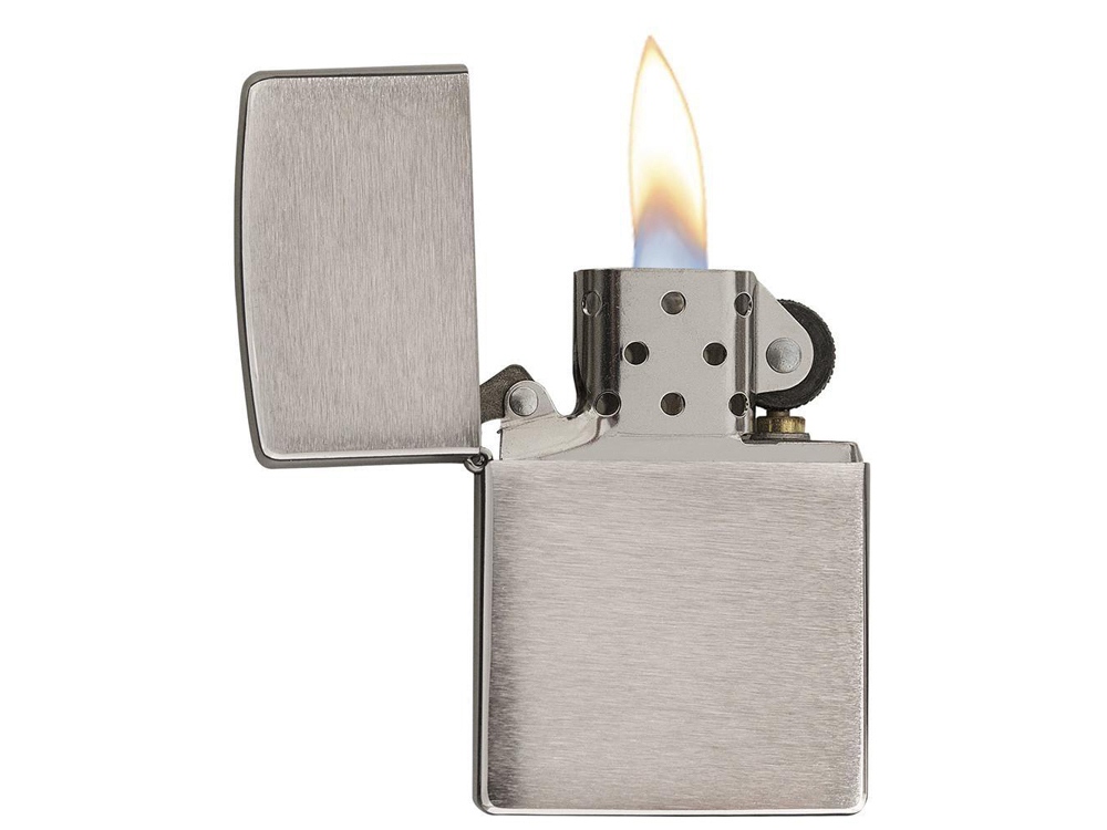 Зажигалка ZIPPO Classic с покрытием Brushed Chrome, латунь/сталь, серебристая, матовая, 38x13x57 мм-1