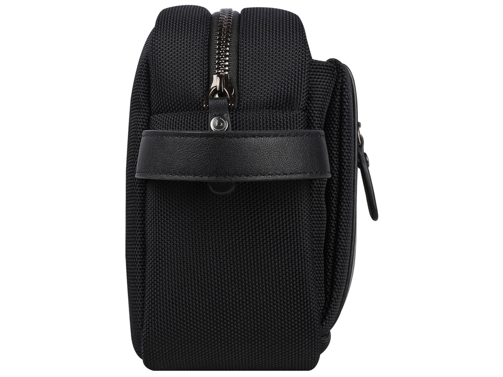 Несессер мужской BUGATTI Nero, чёрный, нейлон 1680D/кожа, 24х7,5х16 см-5