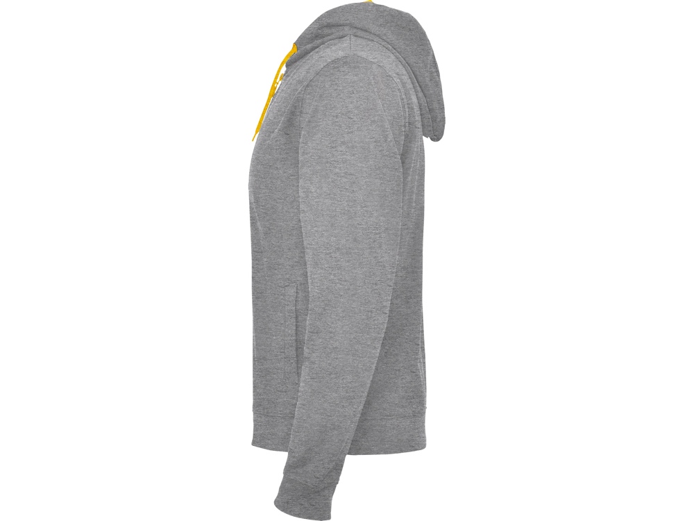 Толстовка на молнии Fuji, серый меланж/неоновый оранжевый-2