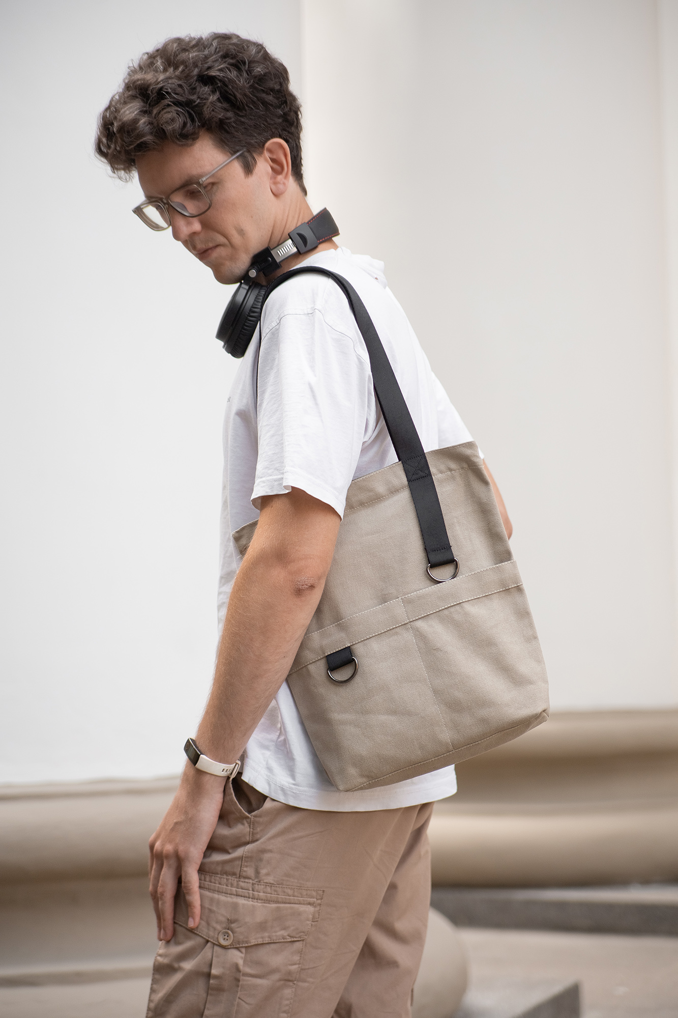 Шоппер Superbag ZIP, с двумя карманами и молнией (песочный)-5