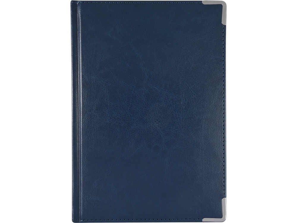 Ежедневник недатированный А5 Sidney Nebraska, синий (серебряный обрез, серебряные уголки)-1