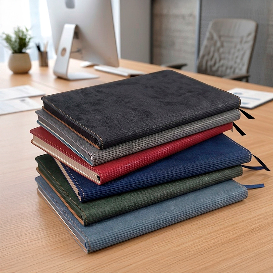 Ежедневник недатированный EMBER, т-зеленый, формат А5, блок в линейку, темно-зелёный-4