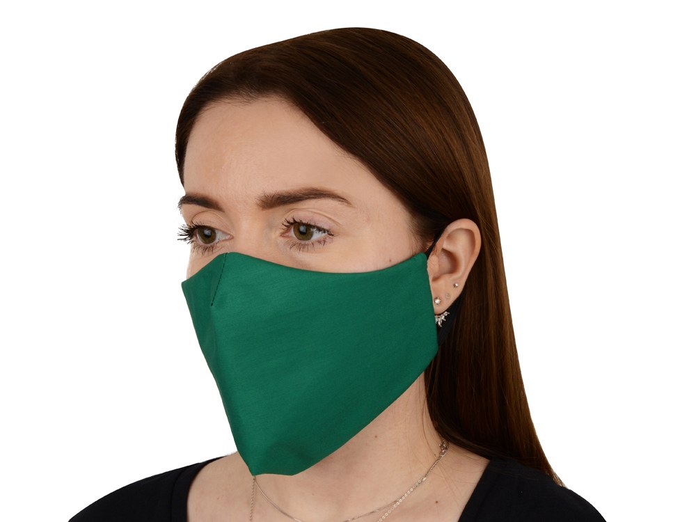 Маска для лица многоразовая, зеленый-1
