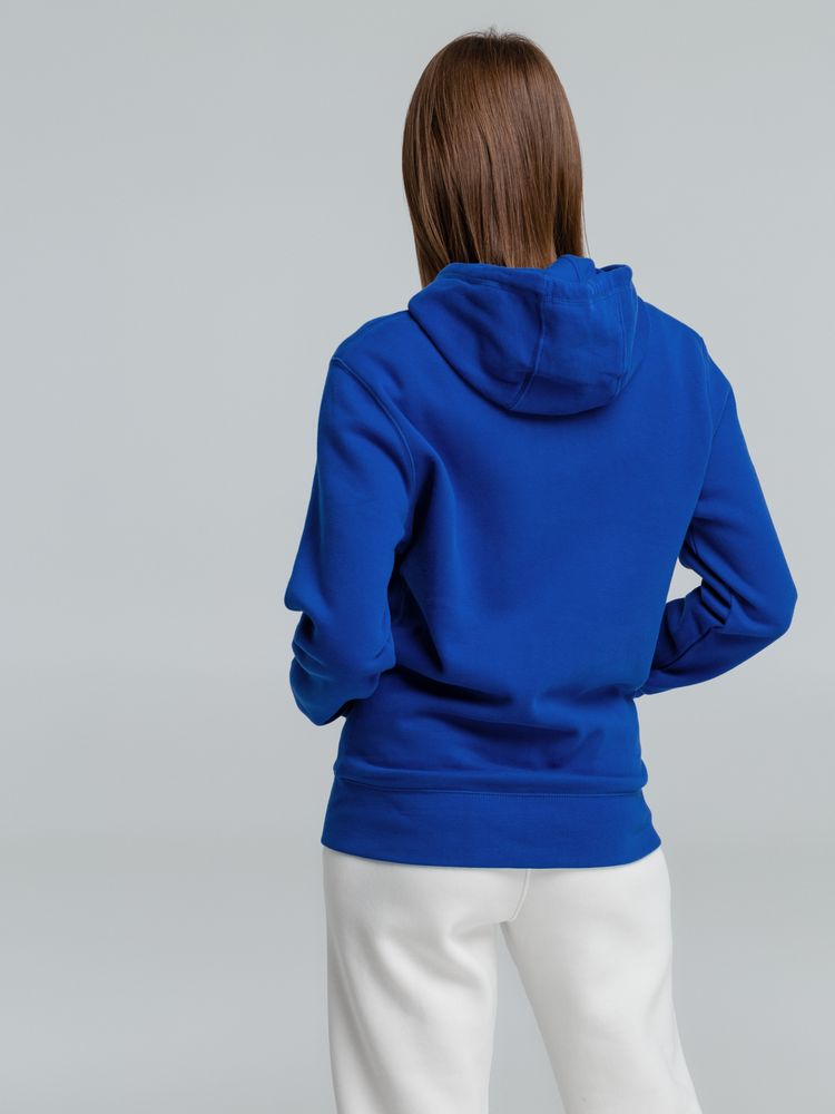 Толстовка на молнии с капюшоном унисекс King, ярко-синяя-2