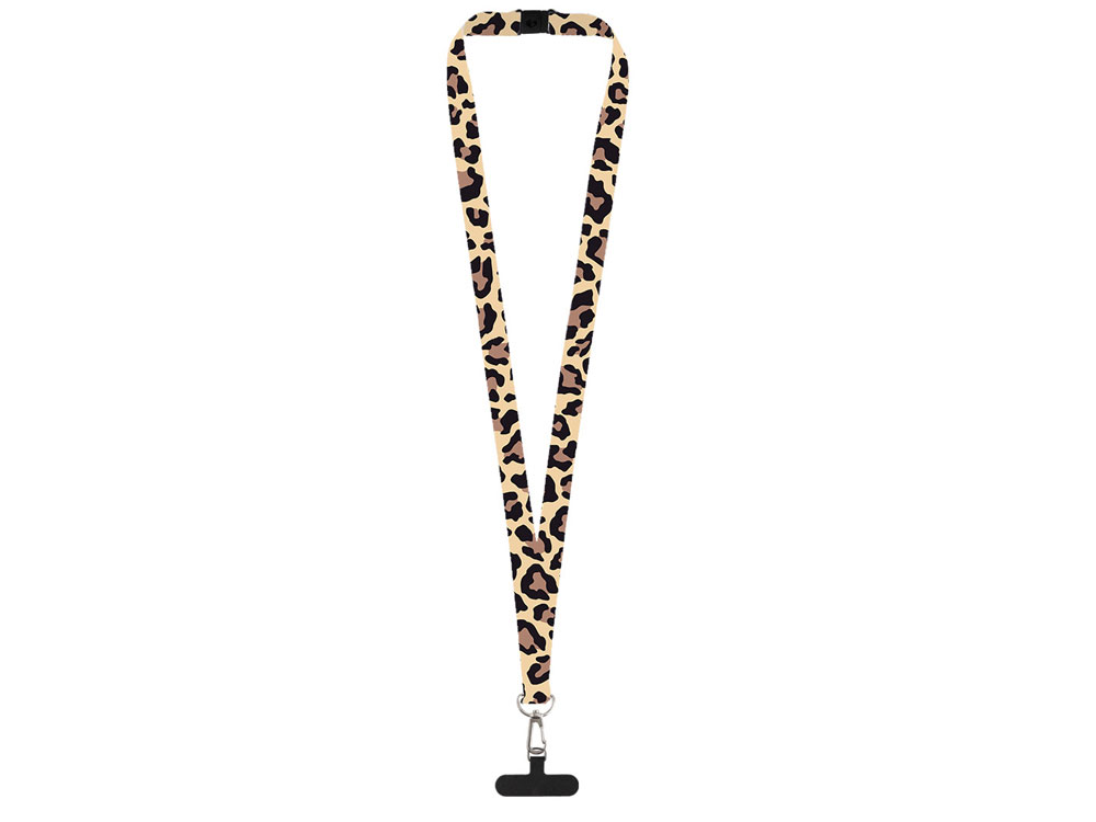 Ланъярд 2 см под сублимацию с трендовым карабином, замком обрыва и узким держателем для телефона из ПЭ, серебристый-2