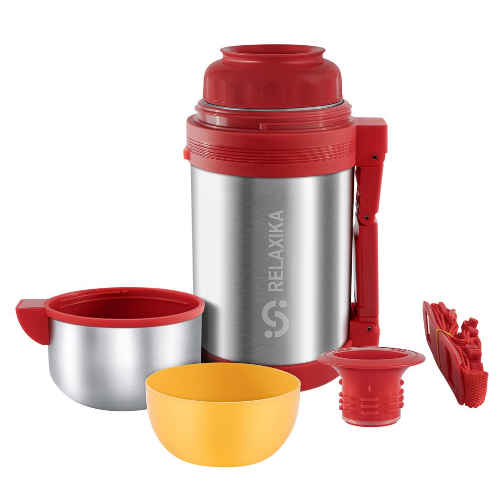 Термос для еды и напитков Relaxika 1000, стальной-3