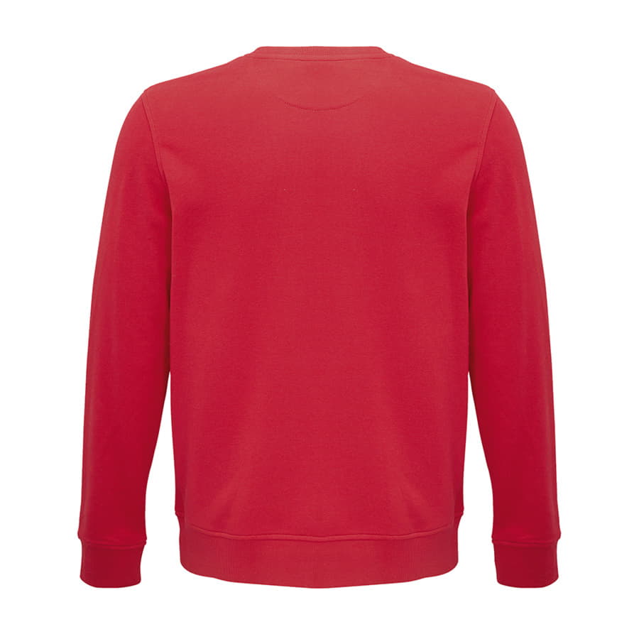 Толстовка свитшот унисекс COMET 280 из органического хлопка, красный-2