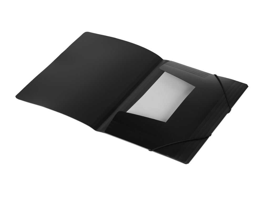 Папка формата А4 на резинке, черный-3