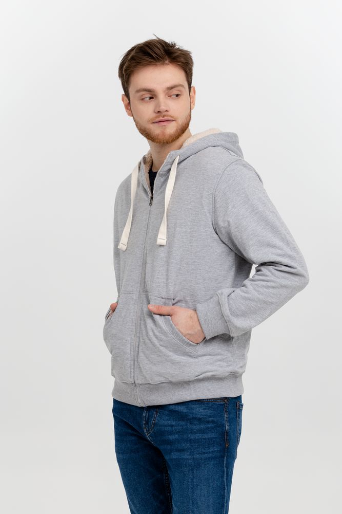 Толстовка на молнии Kulonga Sherpa, серый меланж-5