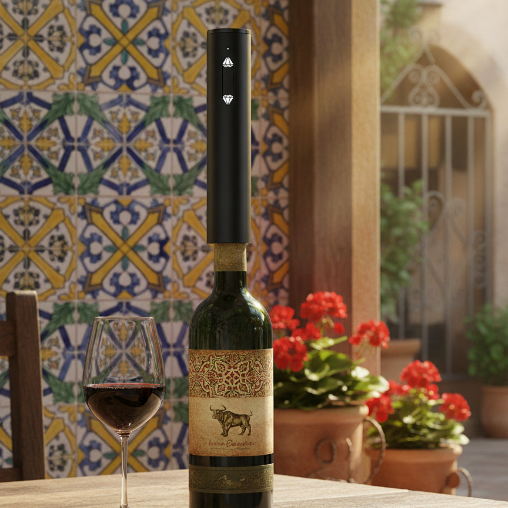 Винный электрический штопор Murcia, Черный.-6