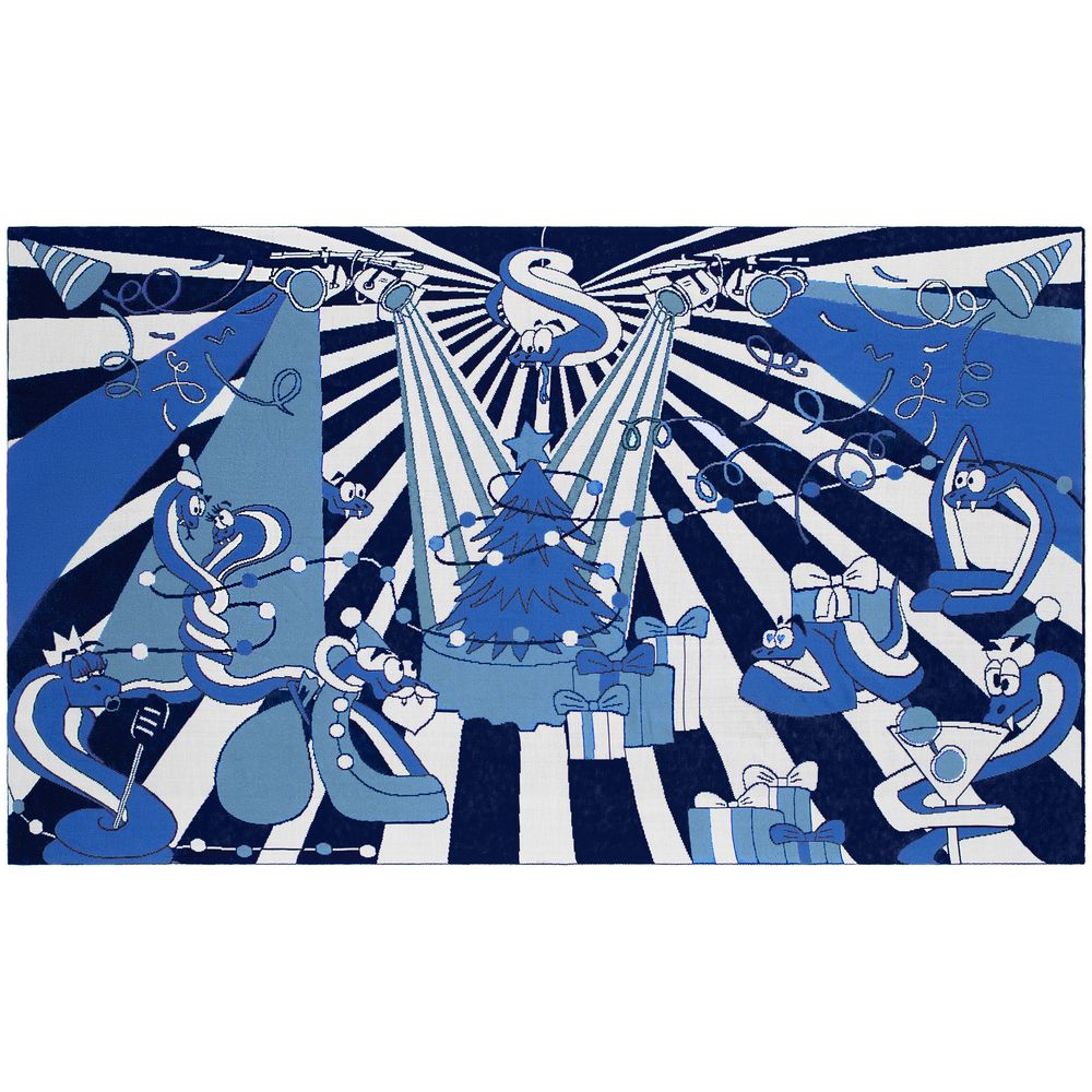 Плед Snake Your Body, синий-0