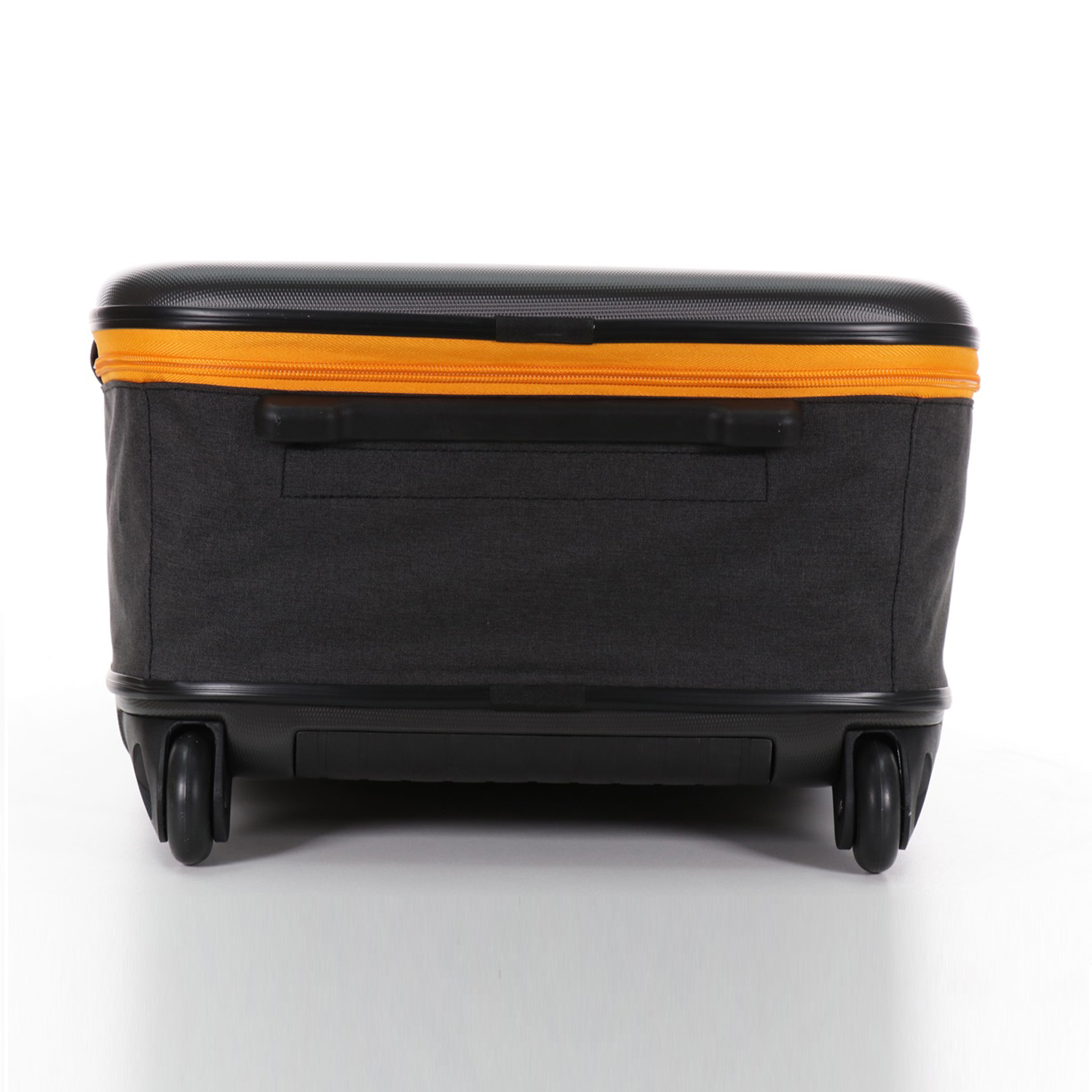 Чемодан складной Rollink Earth 55x40x20 см, 2 колеса, черный/оранжевый-10